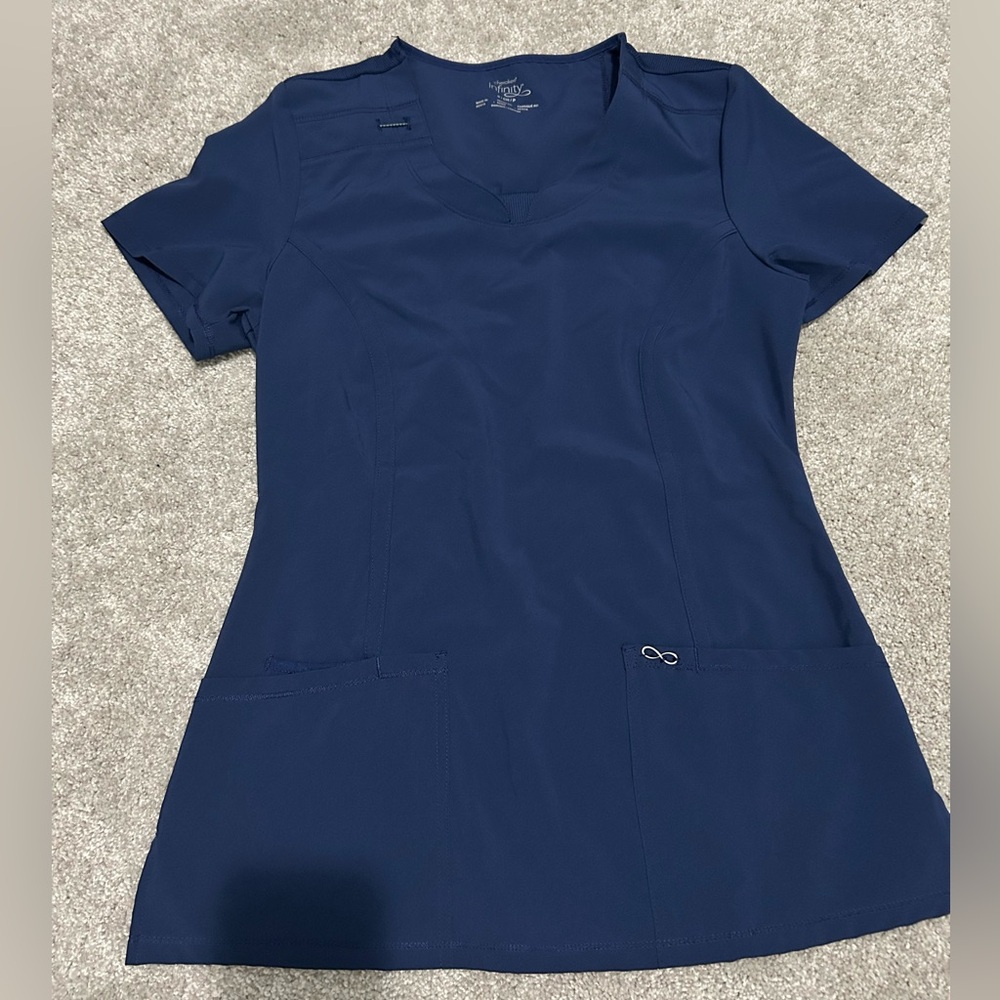 Navy Cherokee infinity scrub top